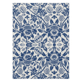 Toalha De Mesa Padrão floral azul intricado em fundo claro