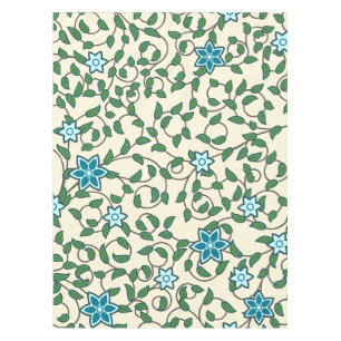 Toalha De Mesa Padrão floral contínuo em fundo bege