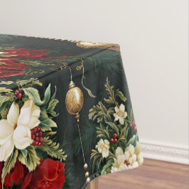 Toalha De Mesa Padrão floral de fantasia de Natal vintage
