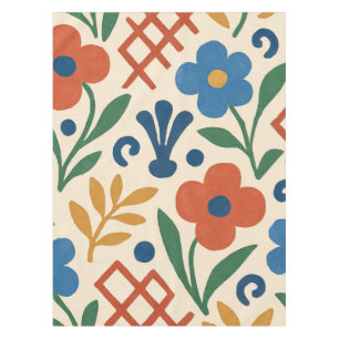 Toalha De Mesa Padrão Floral de Trellis de País Retroativo