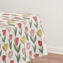 Padrão Floral de Tulipa Moderna Botânica Suave Pri