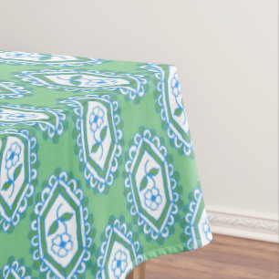 Toalha De Mesa Padrão Floral de Viagem Azul Chic Periwinkle