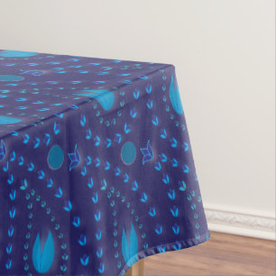 Toalha De Mesa Padrão Floral do Paisley Azul abstrato Escuro