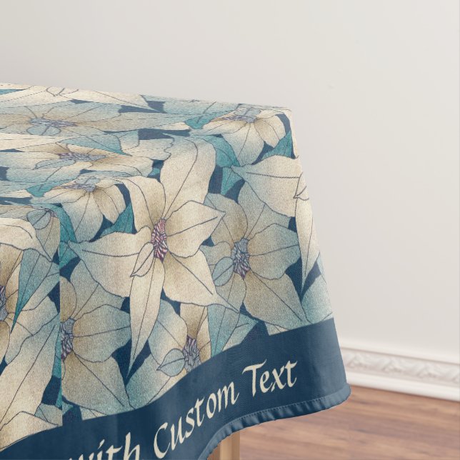 Toalha De Mesa Padrão Floral Elegante Belas Flores Românticas (Posição Original)