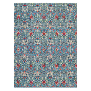 Toalha De Mesa Padrão floral em folhas verdes fundo azul