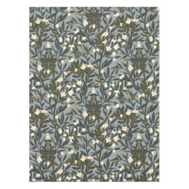 Toalha De Mesa Padrão floral em fundo azul-cinza empoeirado