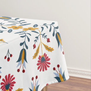 Toalha De Mesa padrão floral escandinavo