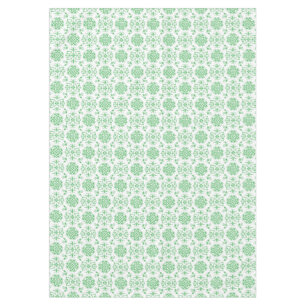 Toalha De Mesa Padrão Floral Fofo Estilo Damasco Verde e Branco
