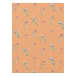 Toalha De Mesa Padrão Floral Laranja Boho Vintage Elegante Primav