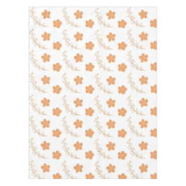 Toalha De Mesa Padrão Floral Laranja Boho Vintage Elegante Primav
