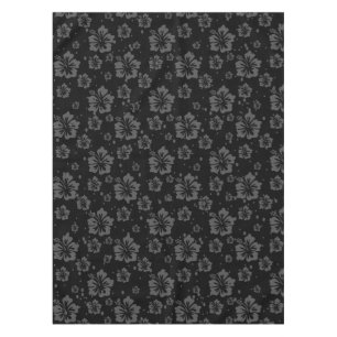 Toalha De Mesa Padrão Floral Preto-Mudado Simples Sofisticado