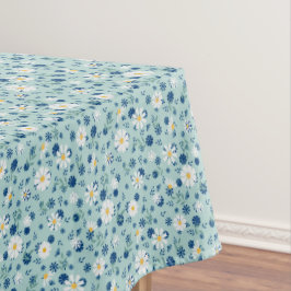 Toalha De Mesa Padrão floral retrô com margaridas.