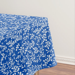 Toalha De Mesa Padrão floral simples do fazendeiro em azul