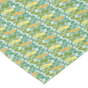 Toalha De Mesa Padrão floral verde e borboleta cor de laranja