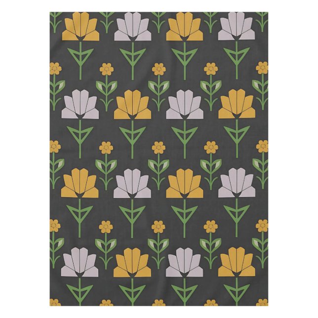 Toalha De Mesa Padrão Floral Vibrante (Frente)