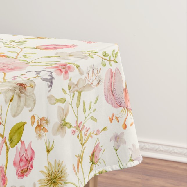 Toalha De Mesa Padrão Floral Vintage (Posição Original)