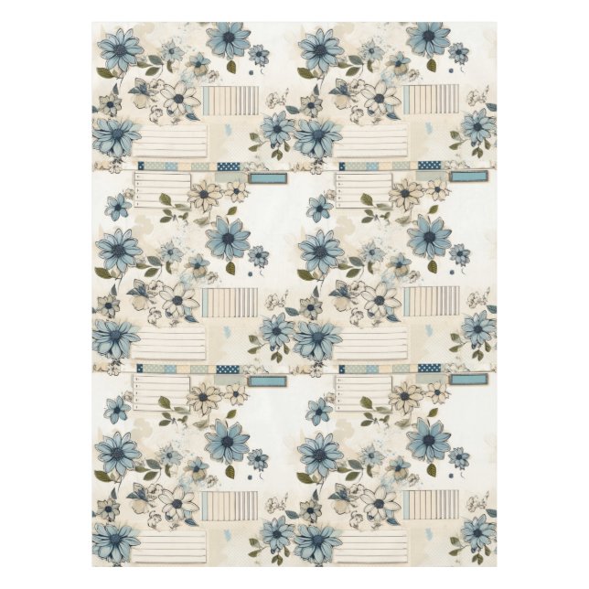 Toalha De Mesa Padrão Floral Vintage (Frente)