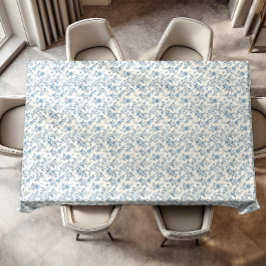 Toalha De Mesa Padrão Floral Vintage Azul Toile de Jouy