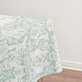 Toalha De Mesa Padrão Florestal Floral Floresta Verde Leve