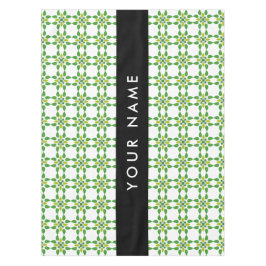 Toalha De Mesa Padrão Folha, Folhas Verdes, Seu Nome