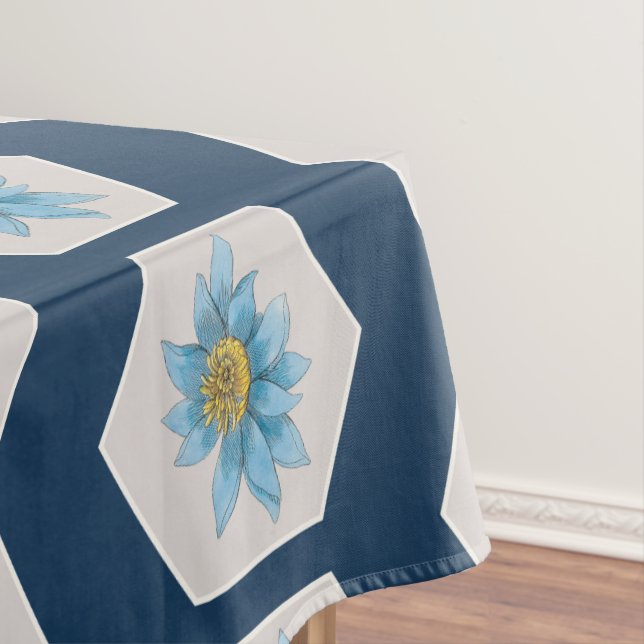 Toalha De Mesa Padrão Geométrico Lily Flower Japonês (Posição Original)