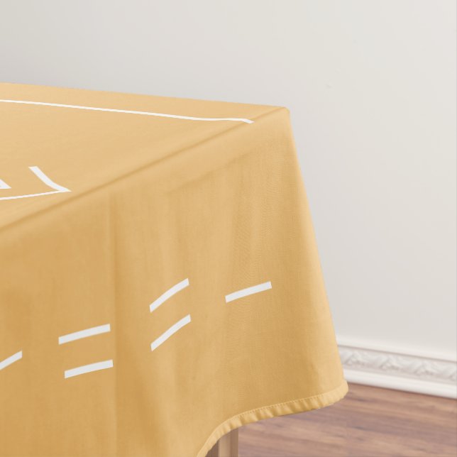 Toalha De Mesa Padrão Geométrico Personalizado Amarelo do Boho (Posição Original)