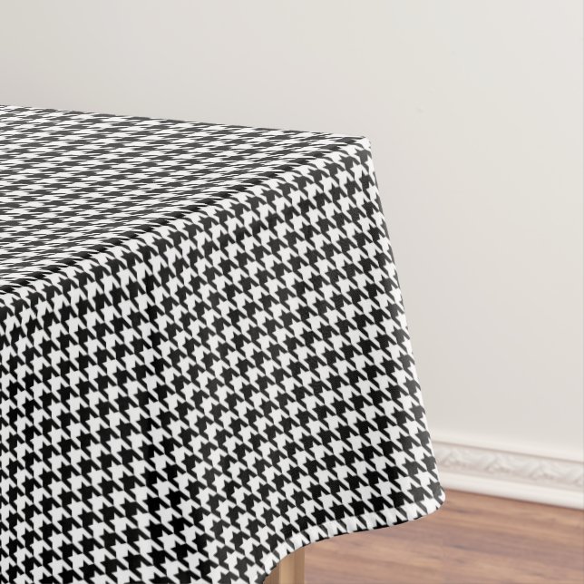 Toalha De Mesa Padrão Geométrico preto e branco (Posição Original)