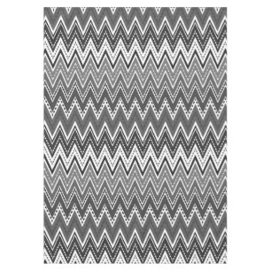 Toalha De Mesa Padrão geométrico ziguezague preto e branco