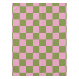 Toalha De Mesa Padrão Gingham Verdejado Rosa