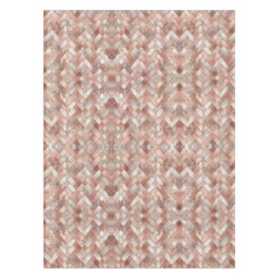 Toalha De Mesa Padrão Herringbone em Ouro branco rosa