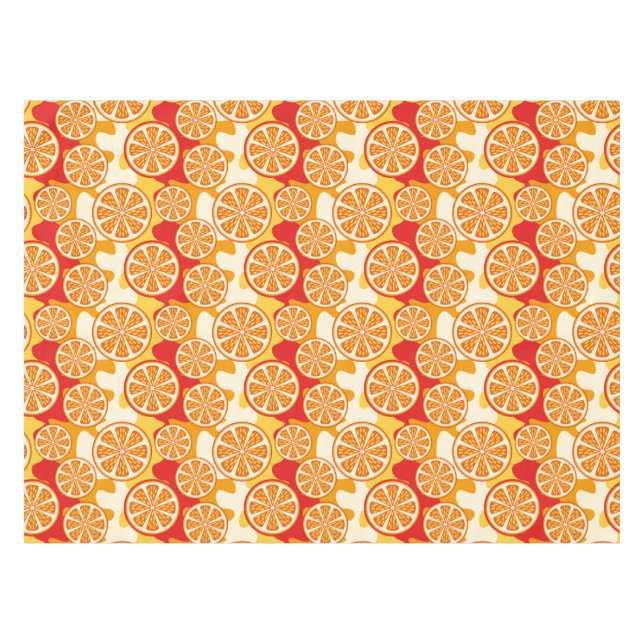 Toalha De Mesa Padrão laranja (Frente (Horizontal))