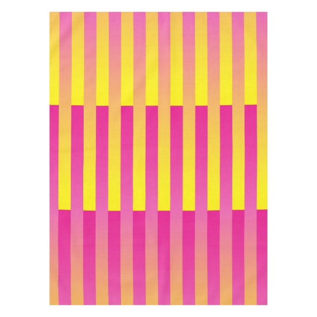 Toalha De Mesa Padrão Laranja Amarelo Cor-de-Rosa Strike (Frente)