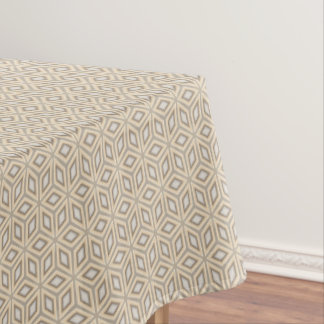Toalha De Mesa Padrão Mandala Bege Cinza Marrom Taupe Chic Retrô