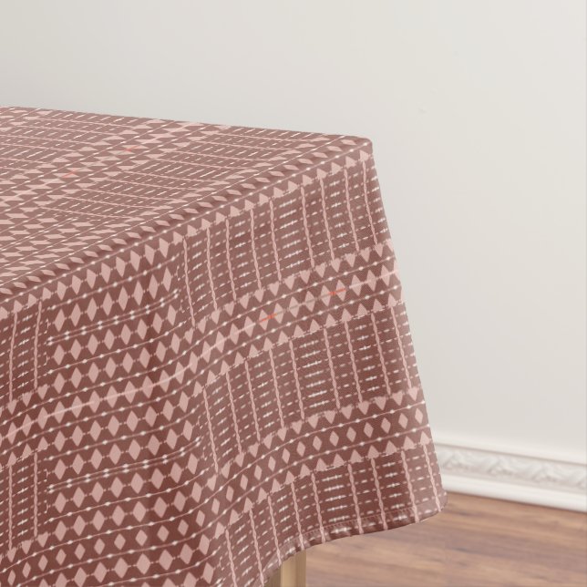 Toalha De Mesa Padrão Marrom Tribal (Posição Original)