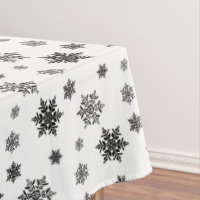 Padrão Minimalista de Floco de Neve Preto
