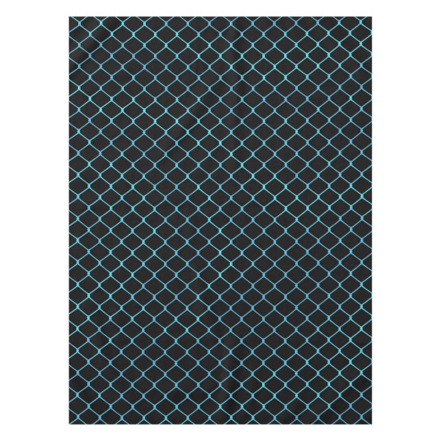 Toalha De Mesa Padrão moderno da corrente de vedação azul Elegant (Frente)