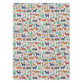 Toalha De Mesa Padrão Moderno de Arte Folclórica Escandinava