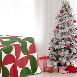 Toalha De Mesa Padrão moderno de Meio século vermelho e verde