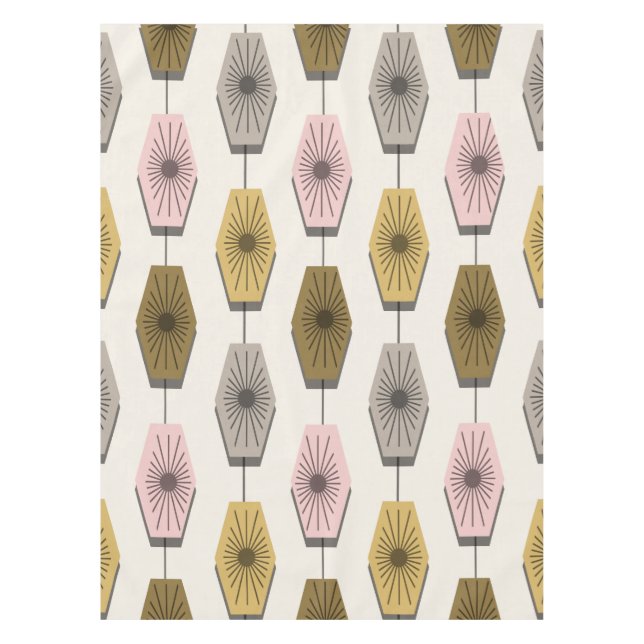 Toalha De Mesa Padrão moderno do meio século (Frente)