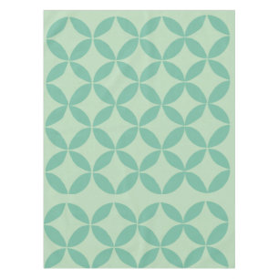 Toalha De Mesa Padrão moderno do meio século na arte verde da cas
