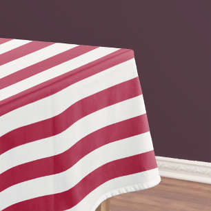 Toalha De Mesa Padrão Moderno Elegante Chic Magenta White Stripes