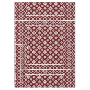 Toalha De Mesa Padrão mosaico 02.BW DRed BG