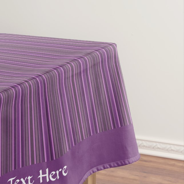 Toalha De Mesa Padrão na moda Purple Lavanda Stripe (Posição Original)