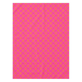 Toalha De Mesa Padrão Ogee Art Ikat Cor de Laranja Neônio Rosa Qu