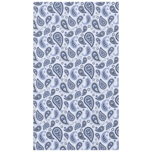 Toalha De Mesa Padrão Paisley Azul (Frente)