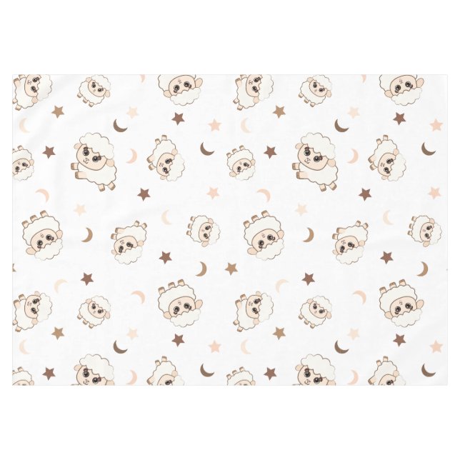 Toalha De Mesa Padrão Pastel Sheep (Frente (Horizontal))