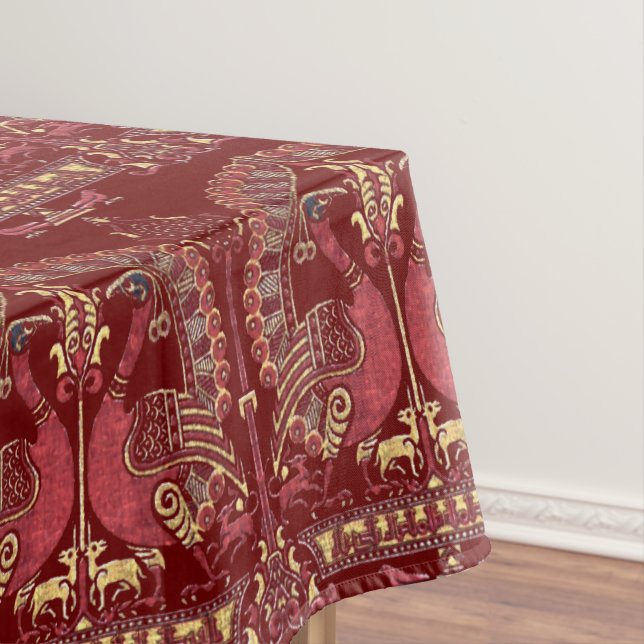 Toalha De Mesa Padrão Peacock do século 12 medieval (Posição Original)