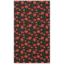 padrão preto de papoila