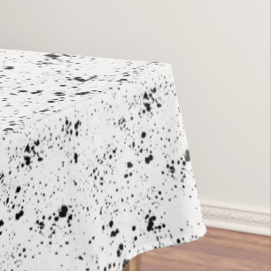 Toalha De Mesa Padrão Preto de Splatter de Pintura
