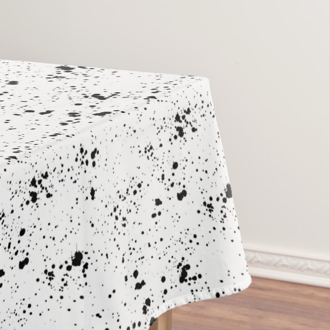 Toalha De Mesa Padrão Preto de Splatter de Pintura (Posição Original)